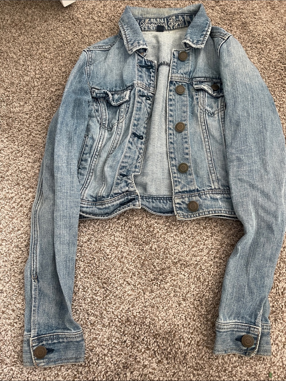 American Eagle Light Wash Denim Jacket